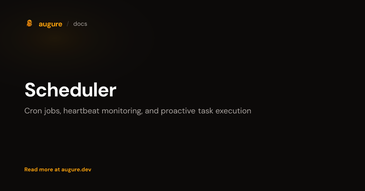 Scheduler | Augure