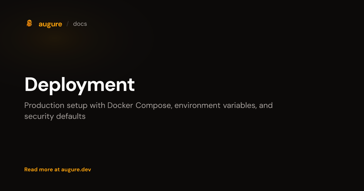 Deployment | Augure