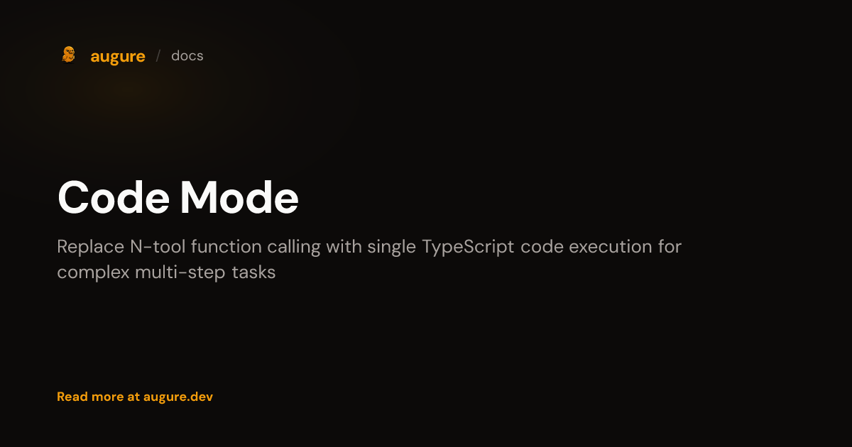 Code Mode | Augure